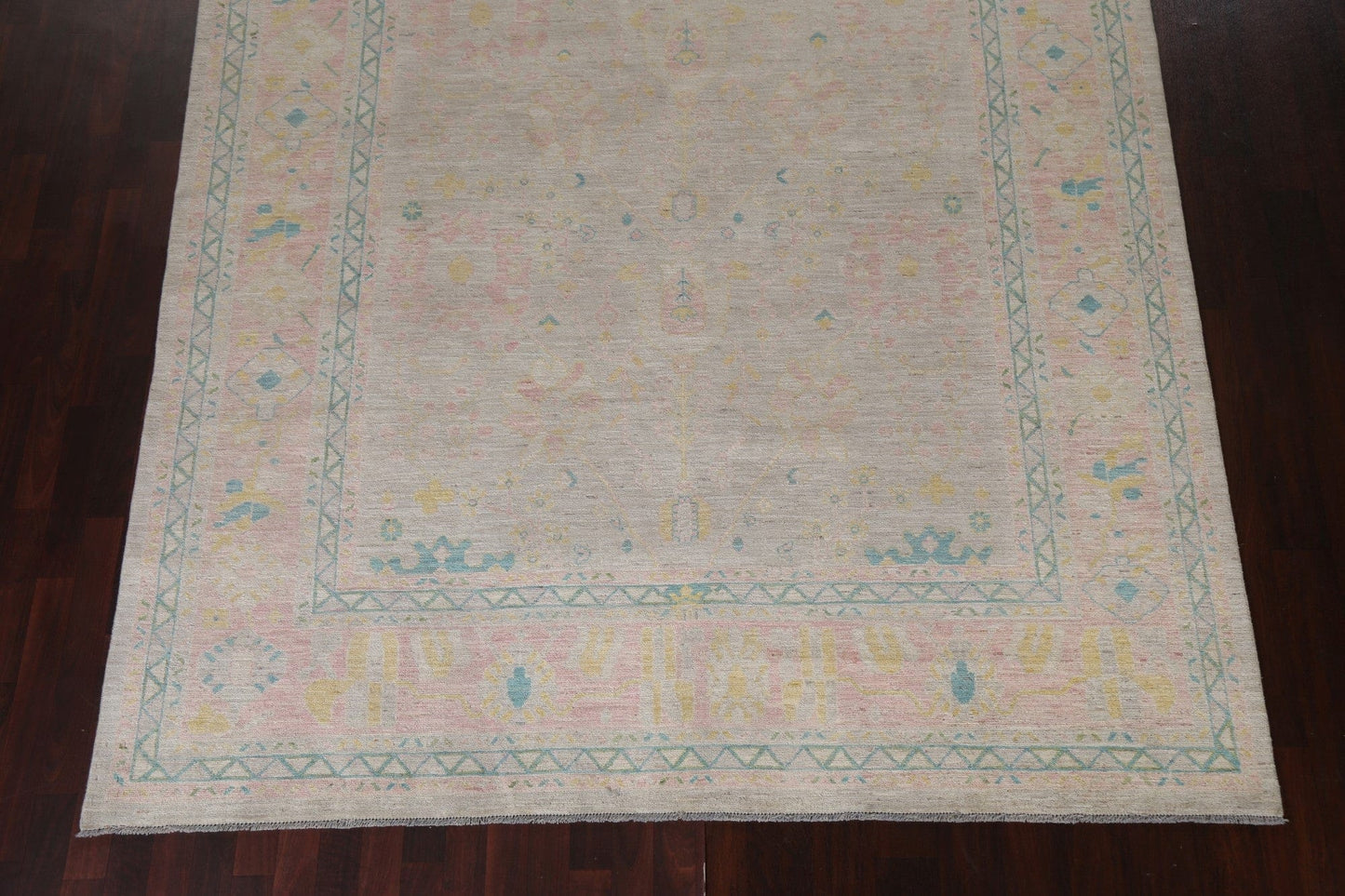 Vegetable Dye Muted Oushak Turkish Area Rug 8x10