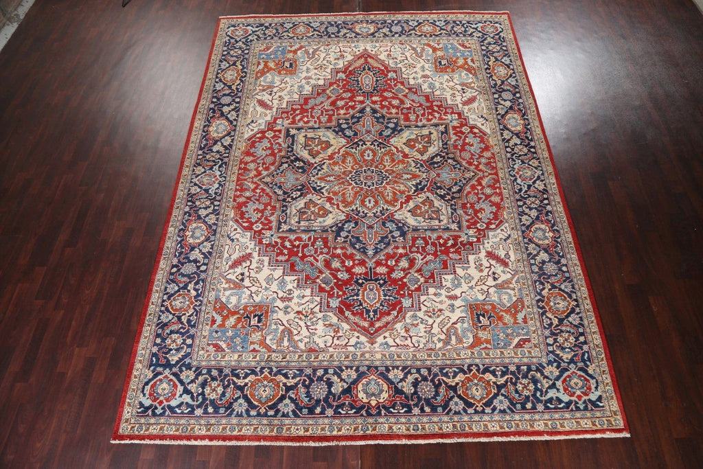 Vegetable Dye Heriz Serapi Large Handmade Rug 10x14