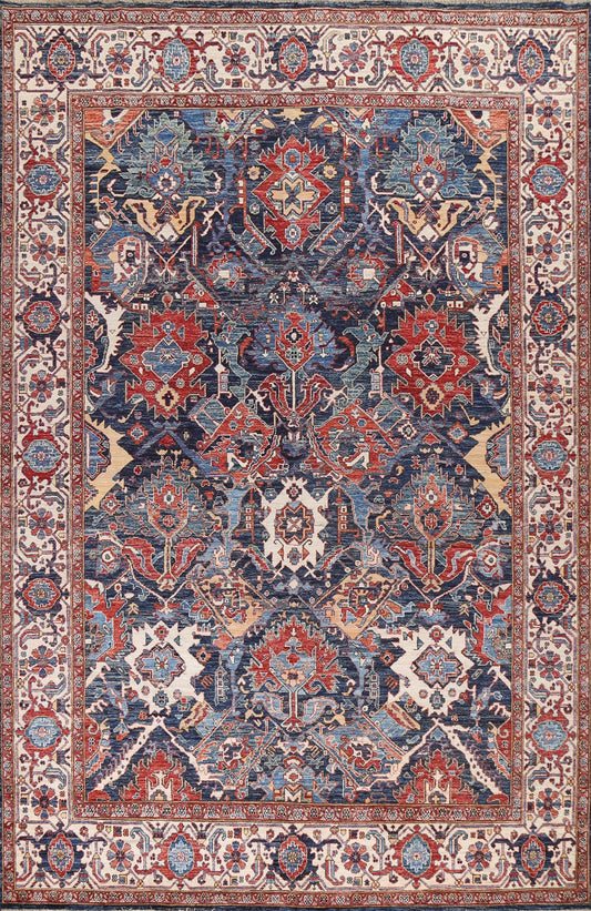 Vegetable Dye Wool Heriz Serapi Oriental Area Rug 9x12