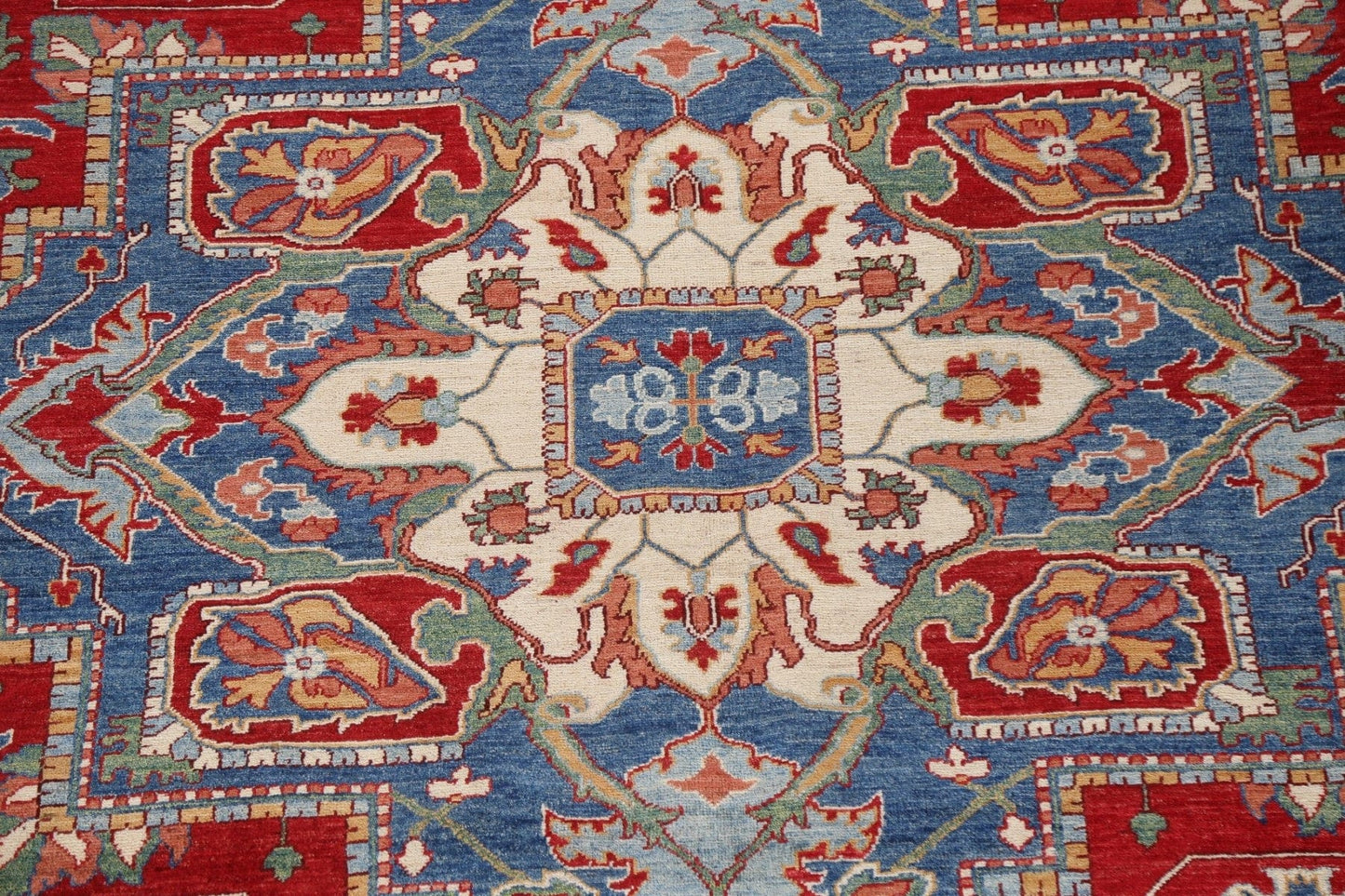 Vegetable Dye Heriz Serapi Oriental Wool Rug 9x12