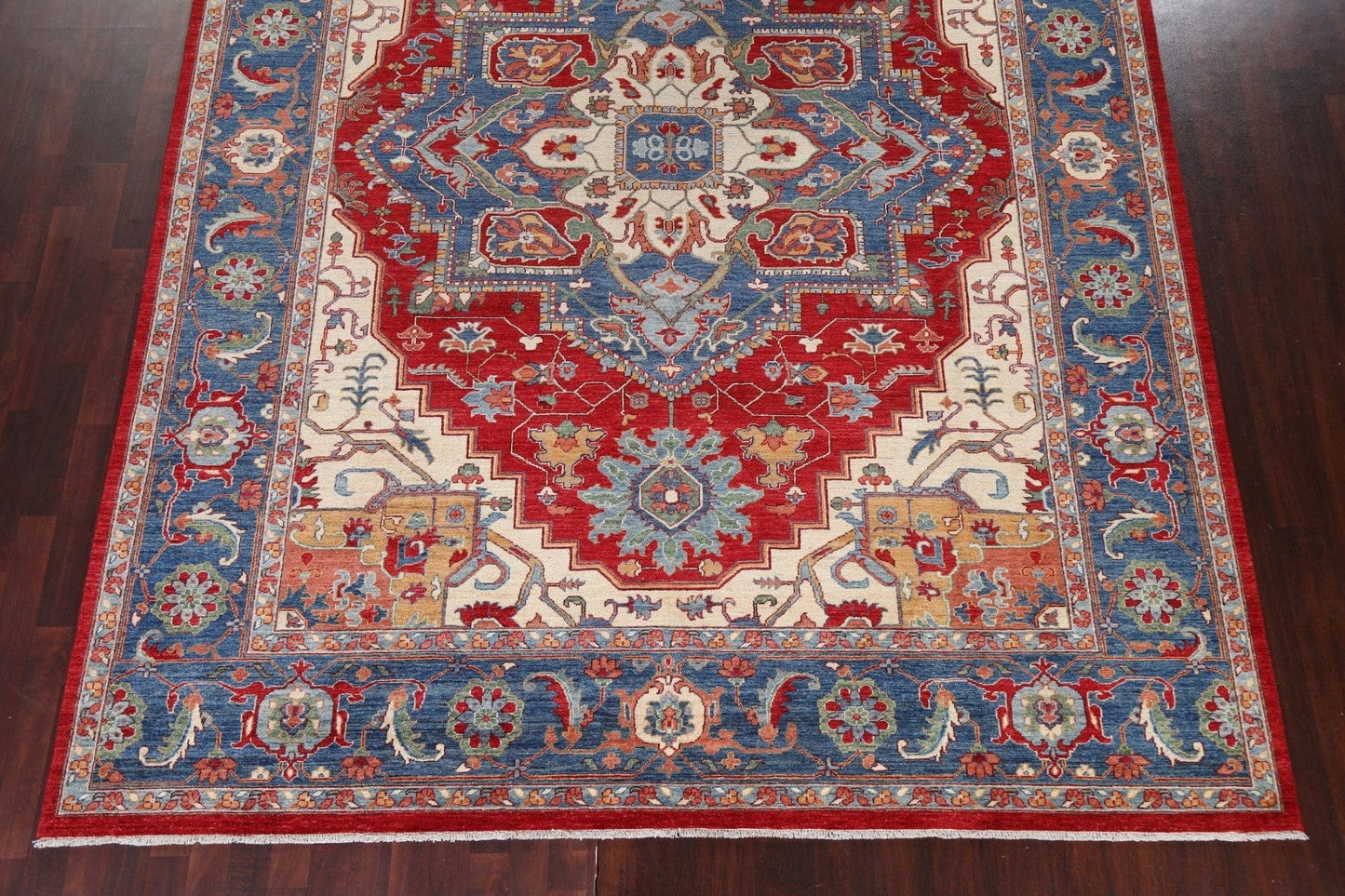 Vegetable Dye Heriz Serapi Oriental Wool Rug 9x12