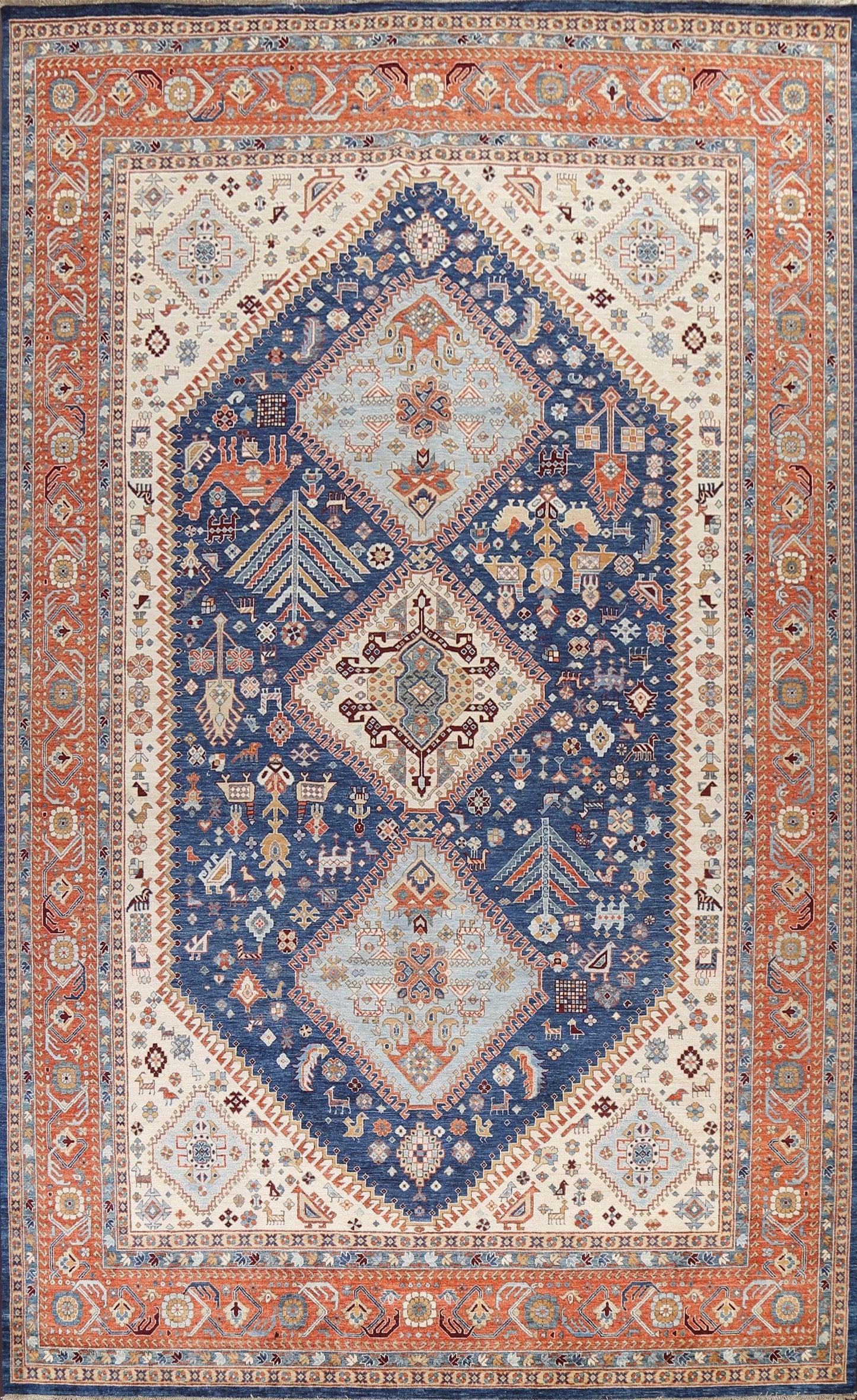 Vegetable Dye Yalameh Handmade Persian Rug 10x14