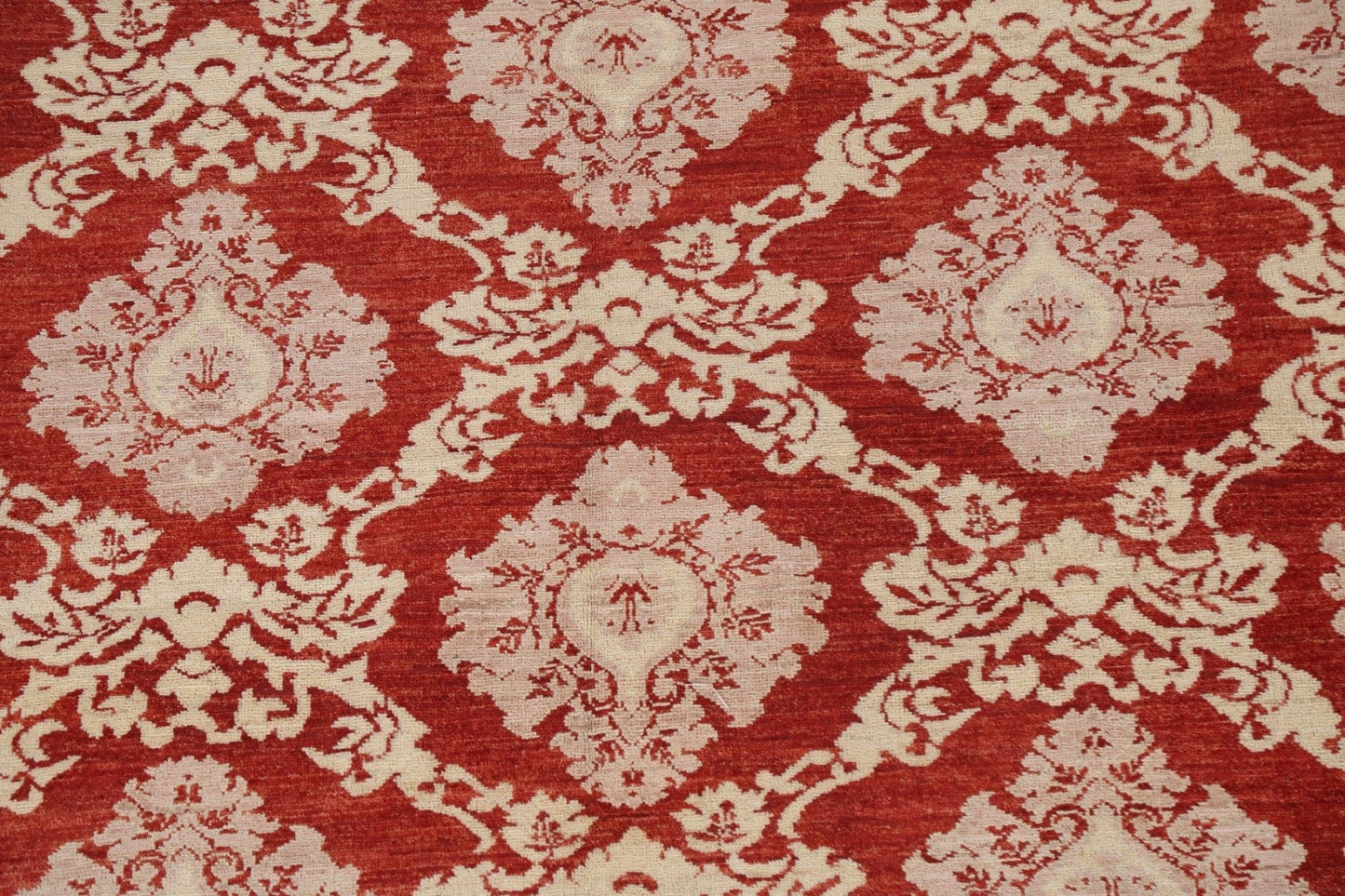 Red Floral Ziegler Handmade Wool Rug 8x10