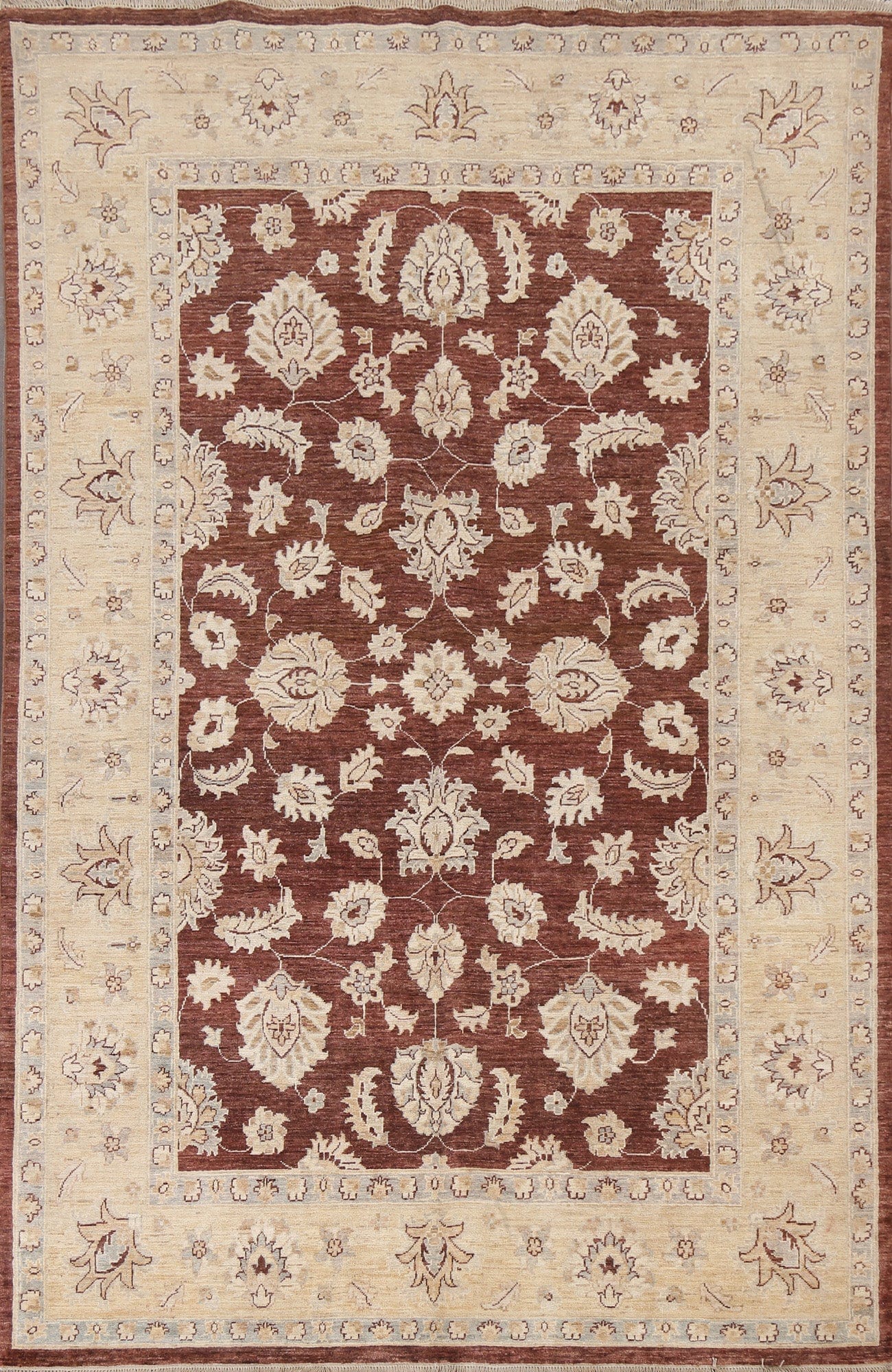 Vegetable Dye Chobi Peshawar Oriental Rug 6x8