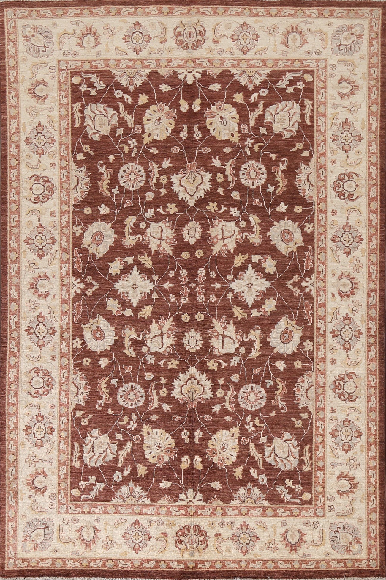 Vegetable Dye Chobi Peshawar Handmade Rug 6x9