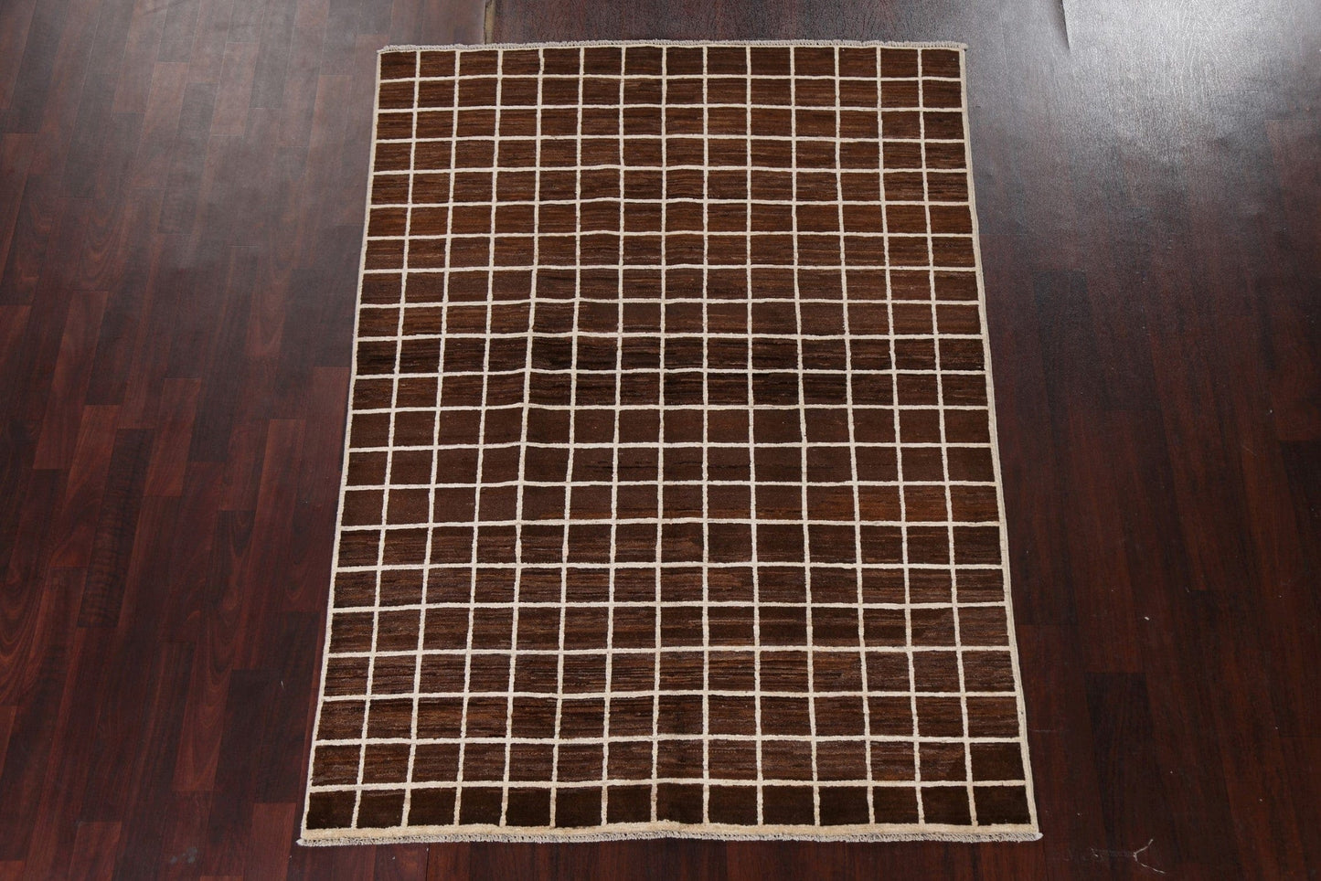 Checkered Gabbeh Kashkoli Oriental Modern Rug 5x7