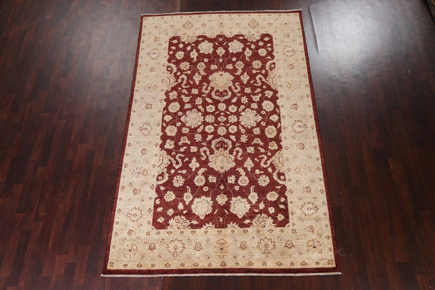 Vegetable Dye Chobi Peshawar Oriental Rug 6x9