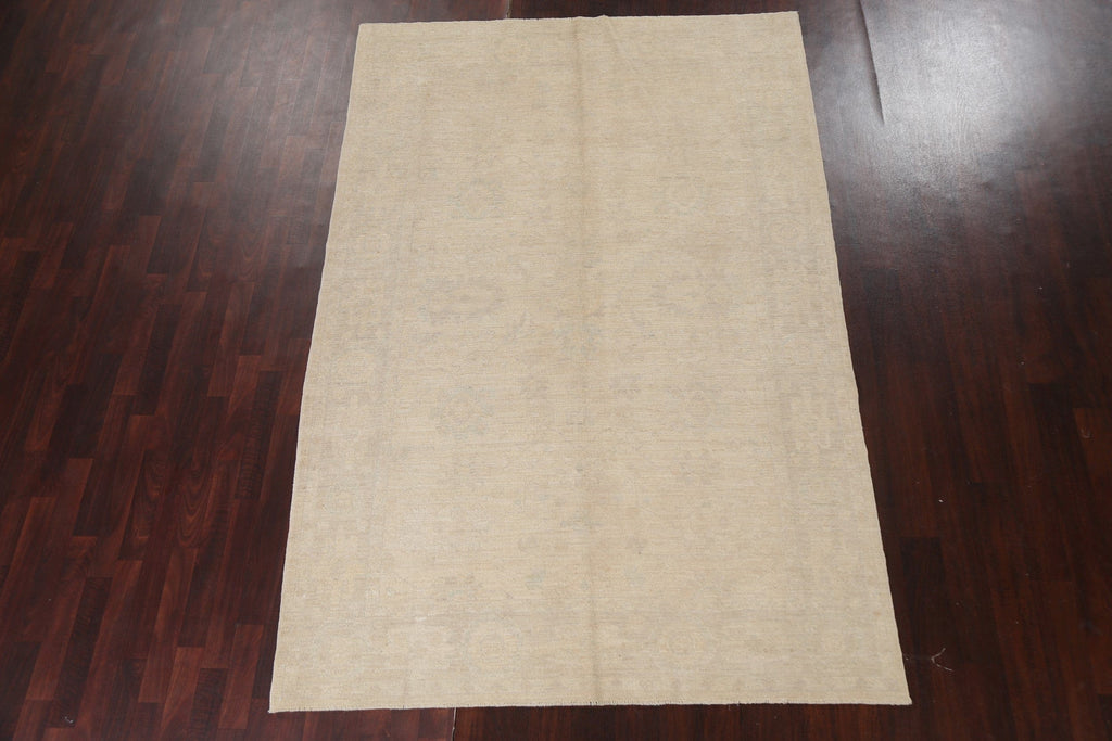 Vegetable Dye Handmade Oushak Oriental Area Rug 6x9