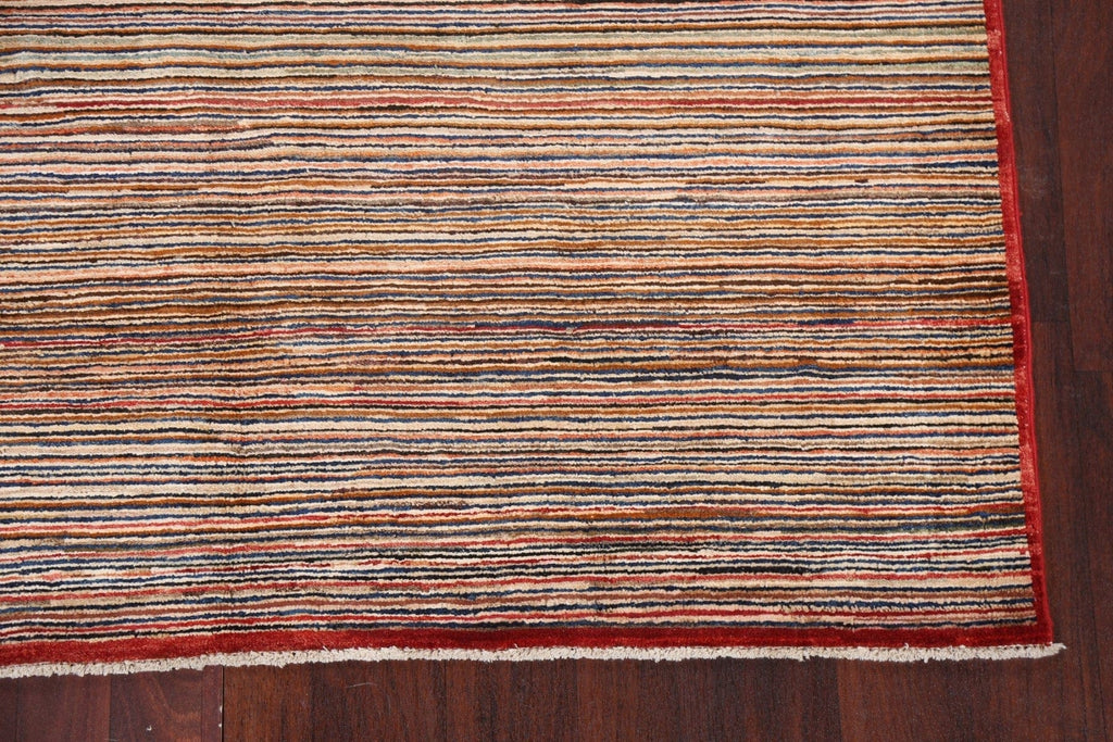 Striped Gabbeh Kashkoli Oriental Area Rug 5x7