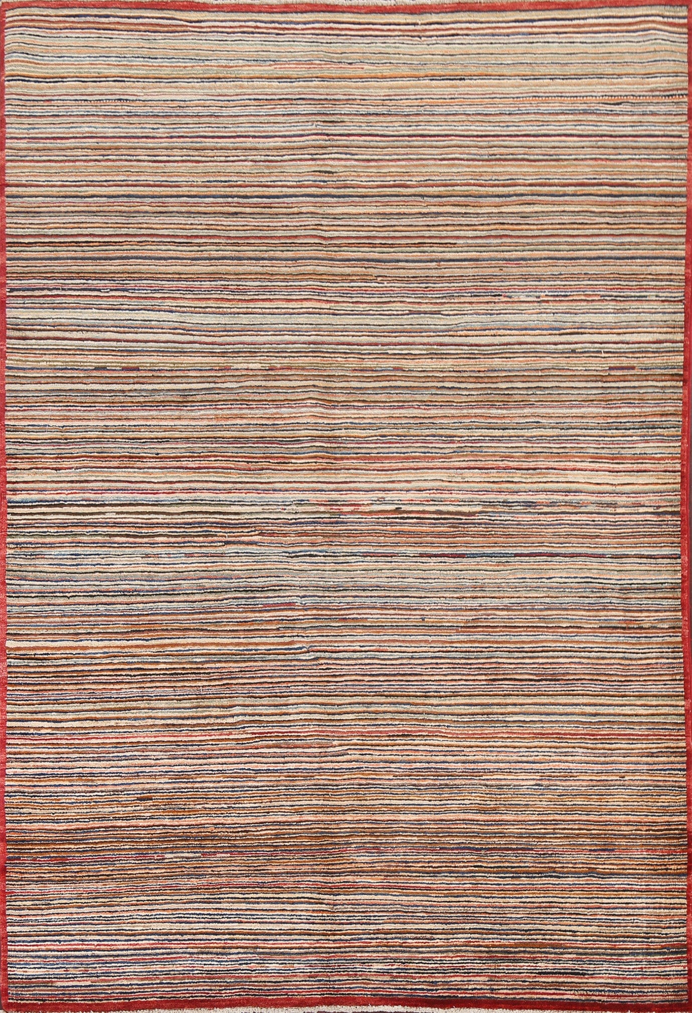 Striped Gabbeh Kashkoli Oriental Area Rug 5x7