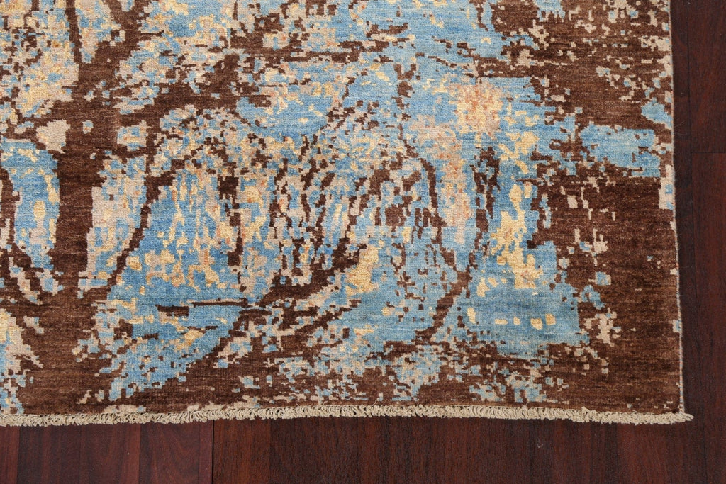 Vegetable Dye Wool/ Silk Abstract Oriental Rug 5x8