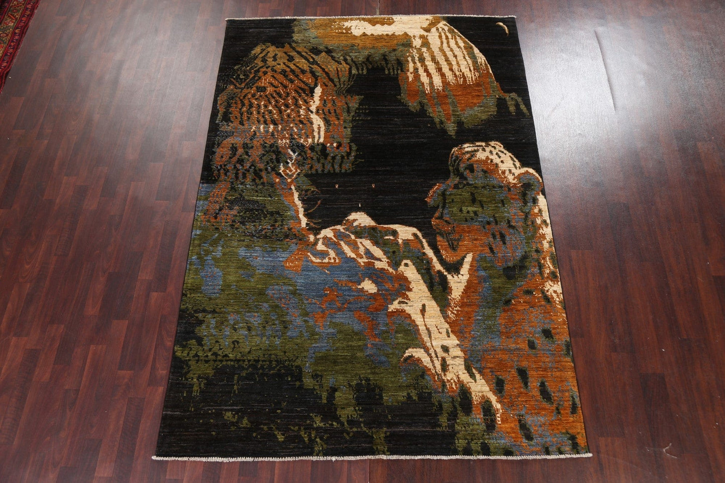 Animal Pictorial Abstract Oriental Area Rug 7x10