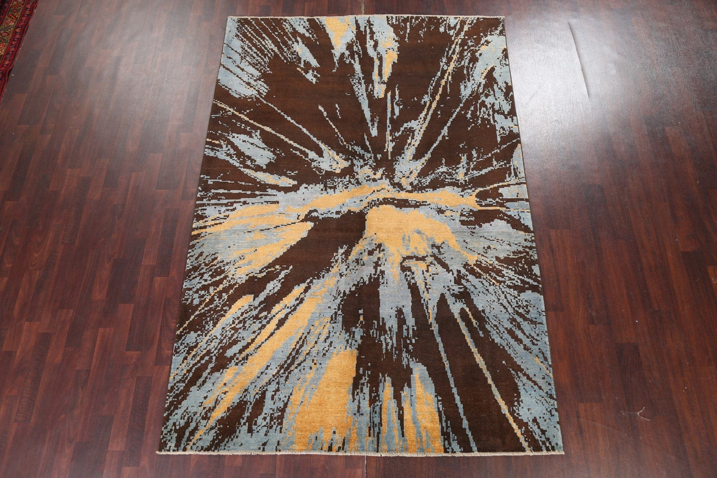 Contemporary Abstract Vegetable Dye Oriental Rug 7x10