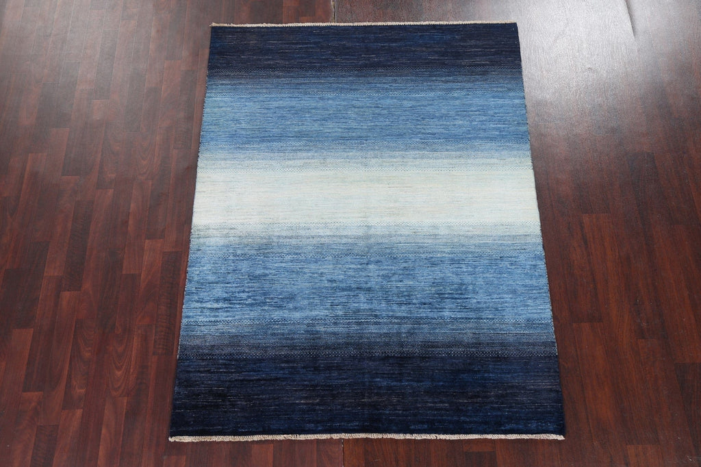 Modern Gabbeh Kashkoli Oriental Area Rug 5x7