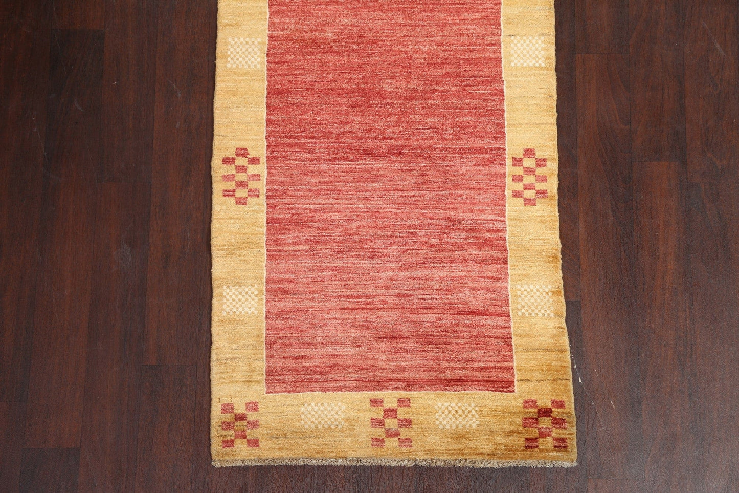 Geometric Gabbeh Kashkoli Oriental Runner Rug 3x9