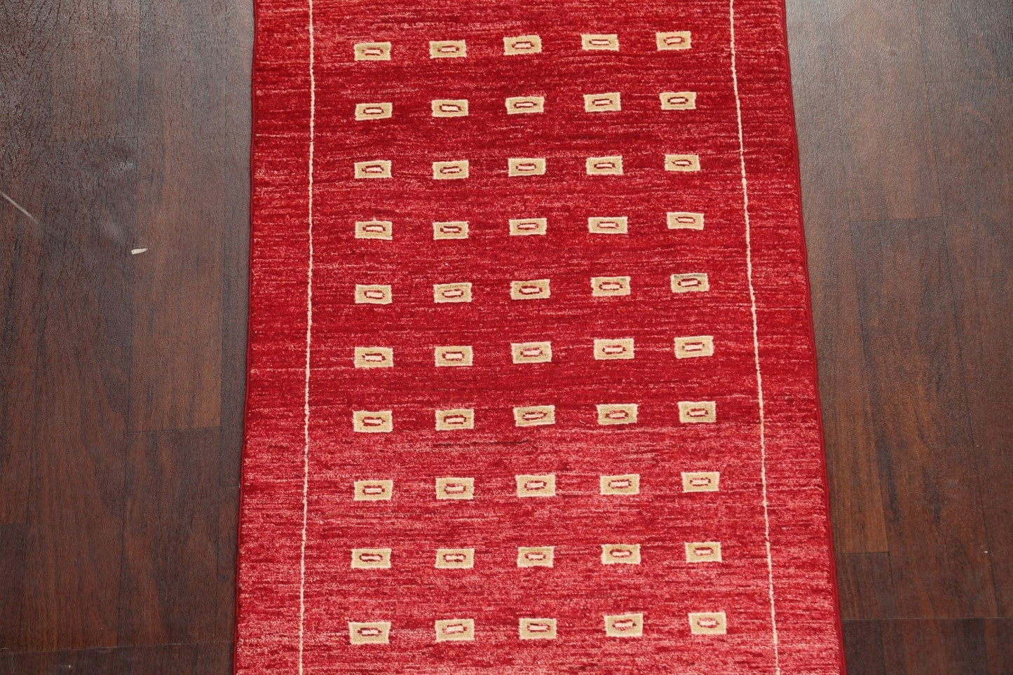 Red Gabbeh Kashkoli Oriental Runner Rug 3x10