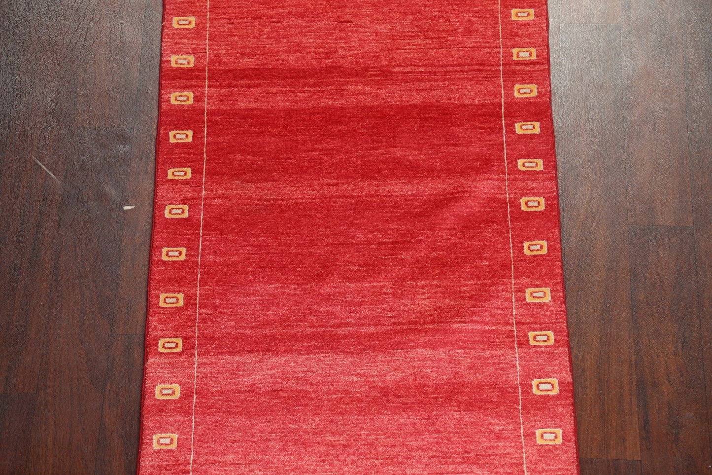 Red Gabbeh Kashkoli Oriental Runner Rug 3x10