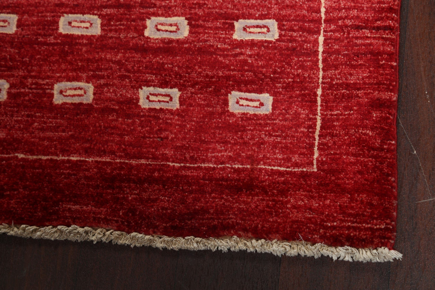 Red Runner Gabbeh Kashkoli Oriental Wool Rug 3x10