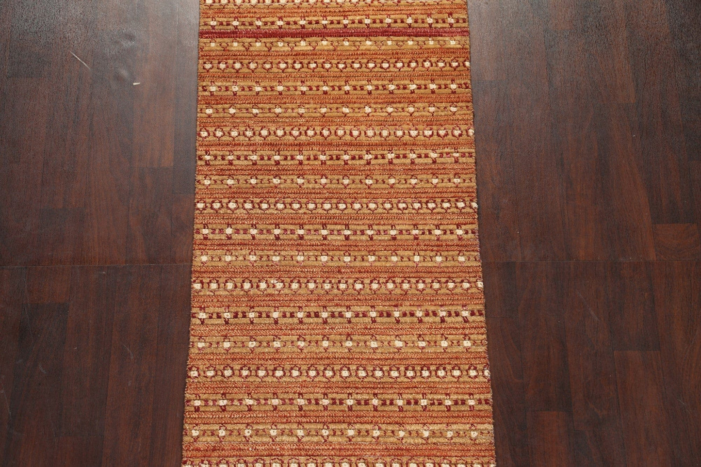 Striped Runner Gabbeh Kashkoli Oriental Rug 3x8