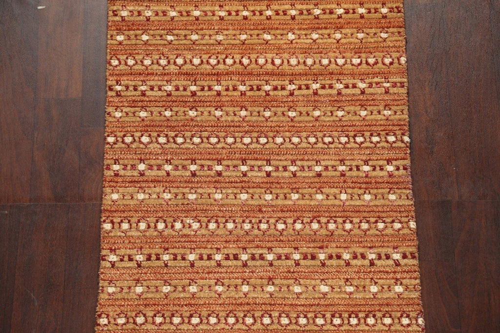 Striped Runner Gabbeh Kashkoli Oriental Rug 3x8