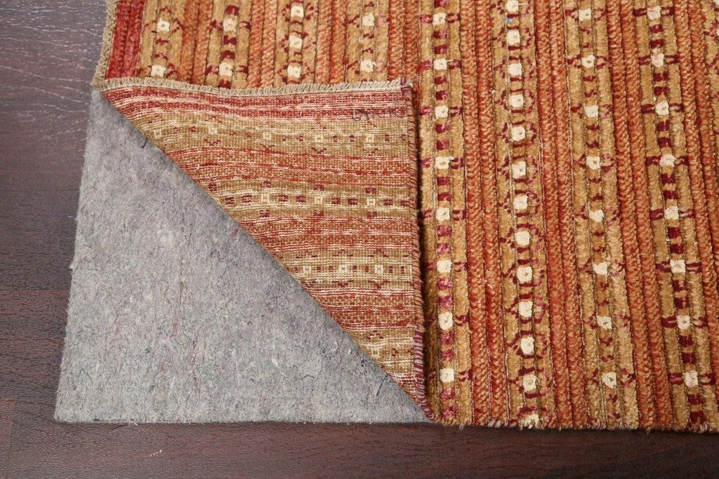 Striped Runner Gabbeh Kashkoli Oriental Rug 3x8