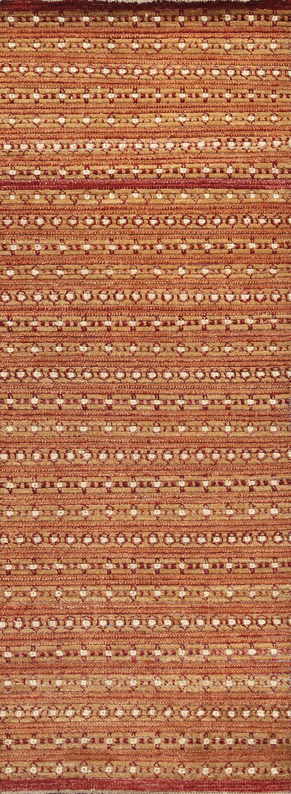 Striped Runner Gabbeh Kashkoli Oriental Rug 3x8