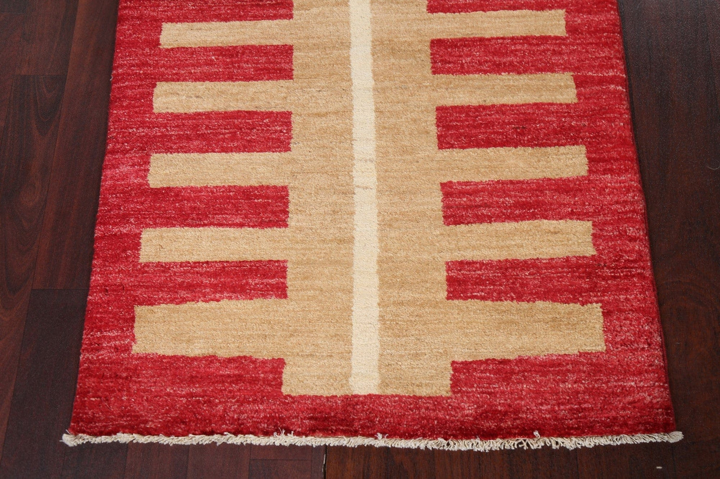 Handmade Wool Gabbeh Kashkoli Oriental Runner Rug 3x7