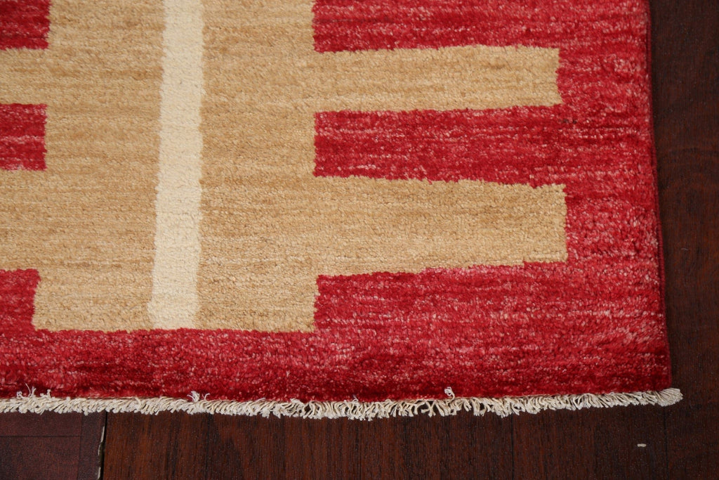 Handmade Wool Gabbeh Kashkoli Oriental Runner Rug 3x7