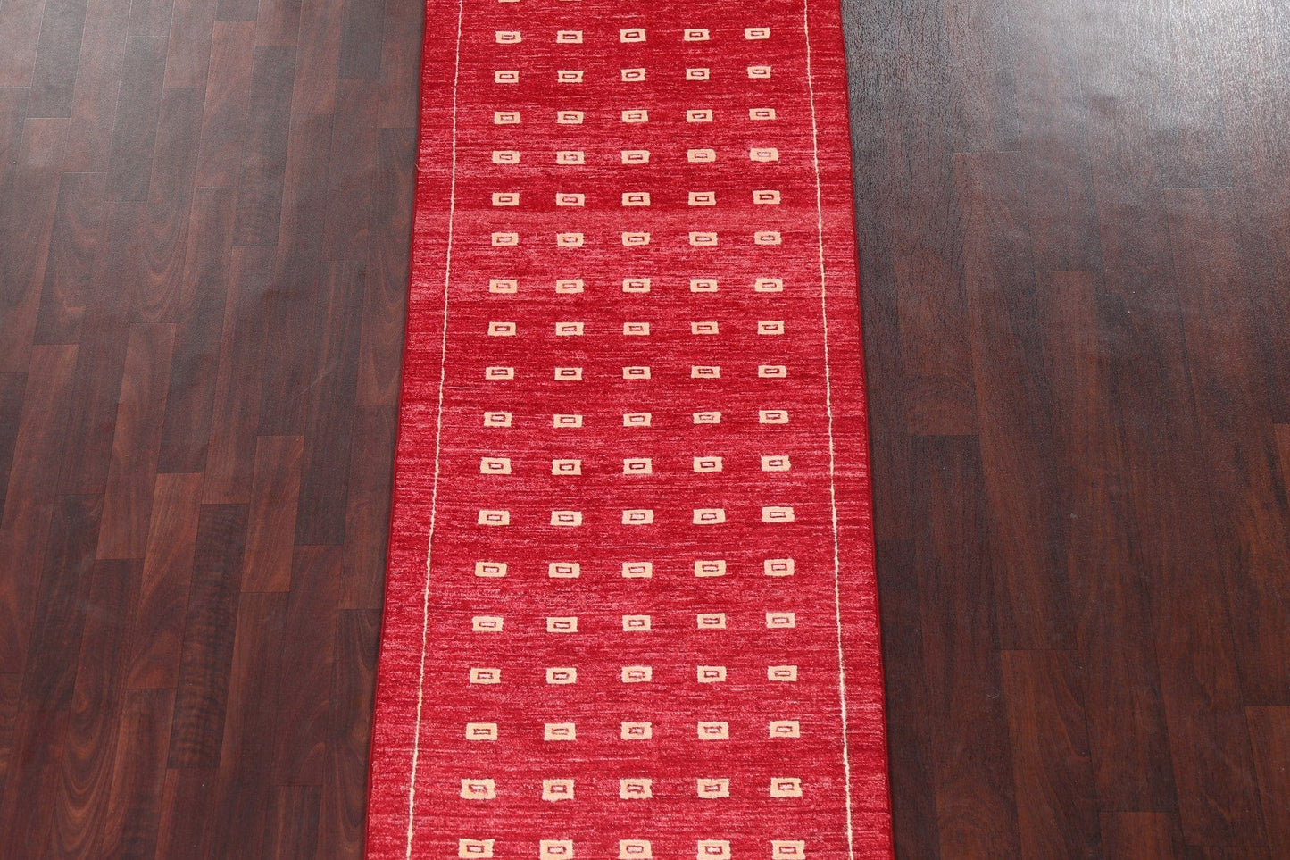 Red Runner Gabbeh Kashkoli Oriental Rug 3x8