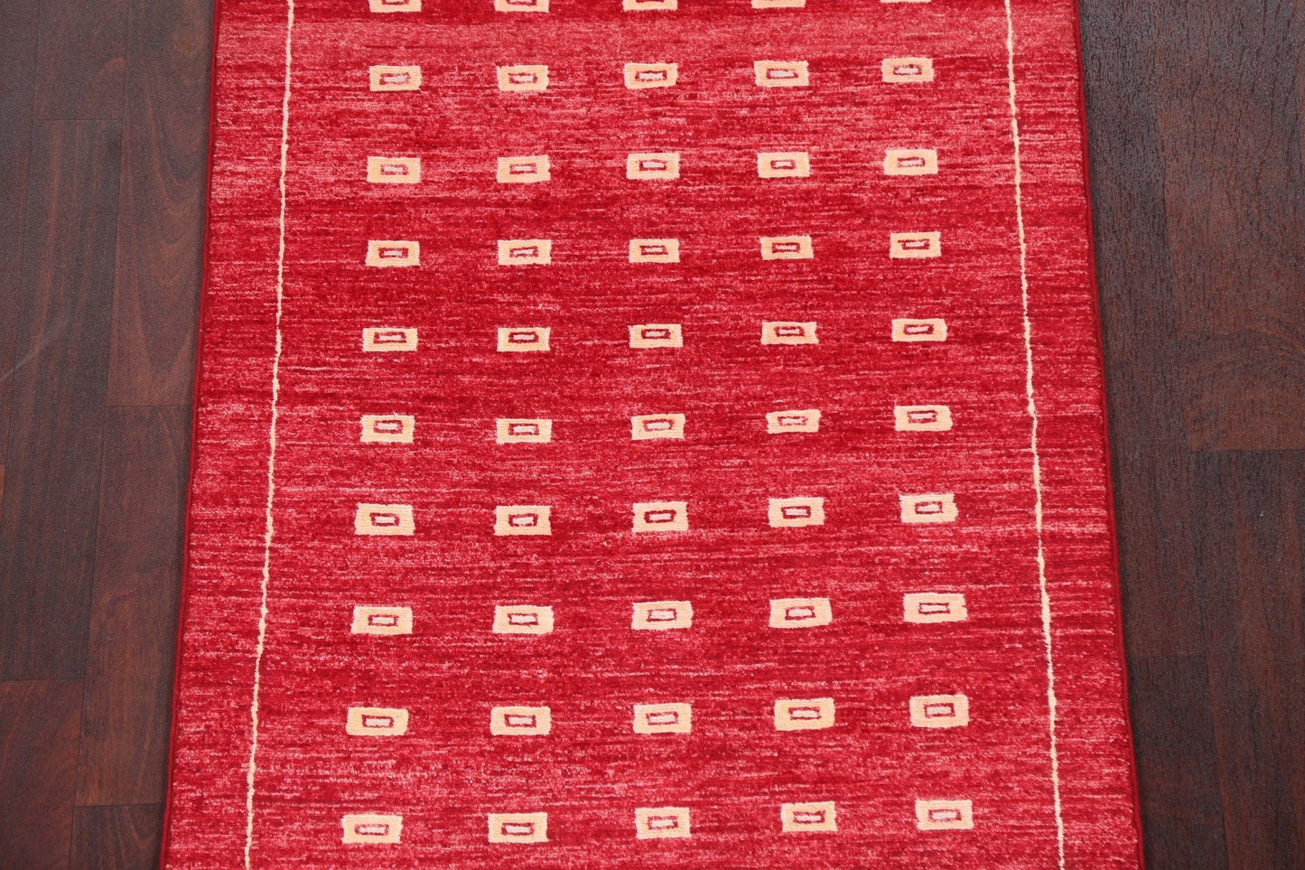 Red Runner Gabbeh Kashkoli Oriental Rug 3x8