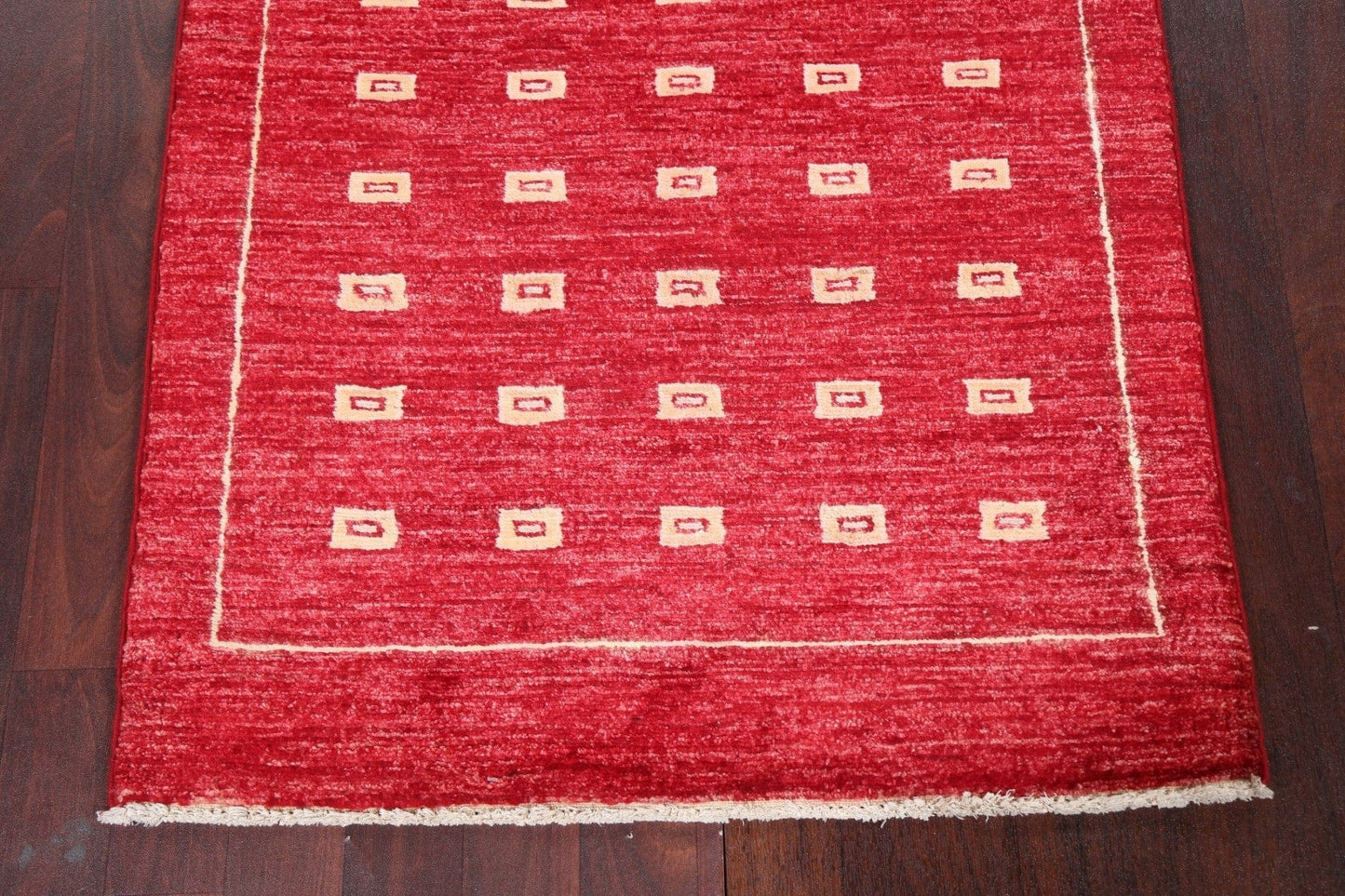 Red Runner Gabbeh Kashkoli Oriental Rug 3x8