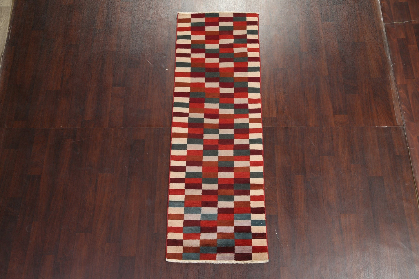 Handmade Gabbeh Kashkoli Oriental Runner Rug 3x8