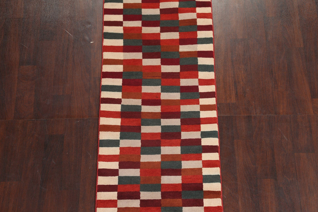 Handmade Gabbeh Kashkoli Oriental Runner Rug 3x8