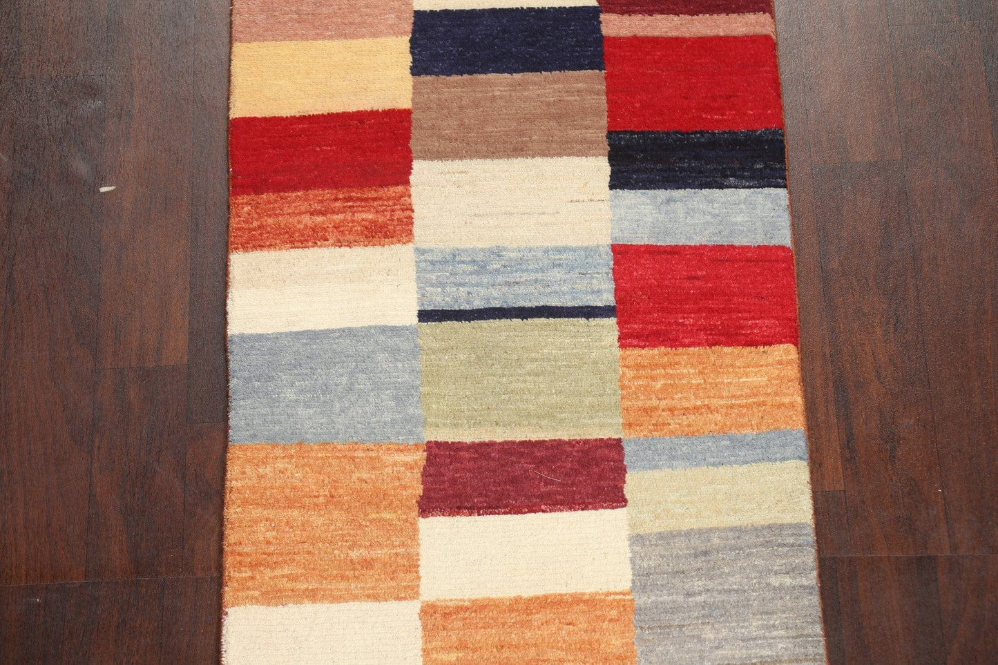 Modern Wool Gabbeh Kashkoli Oriental Runner Rug 3x10