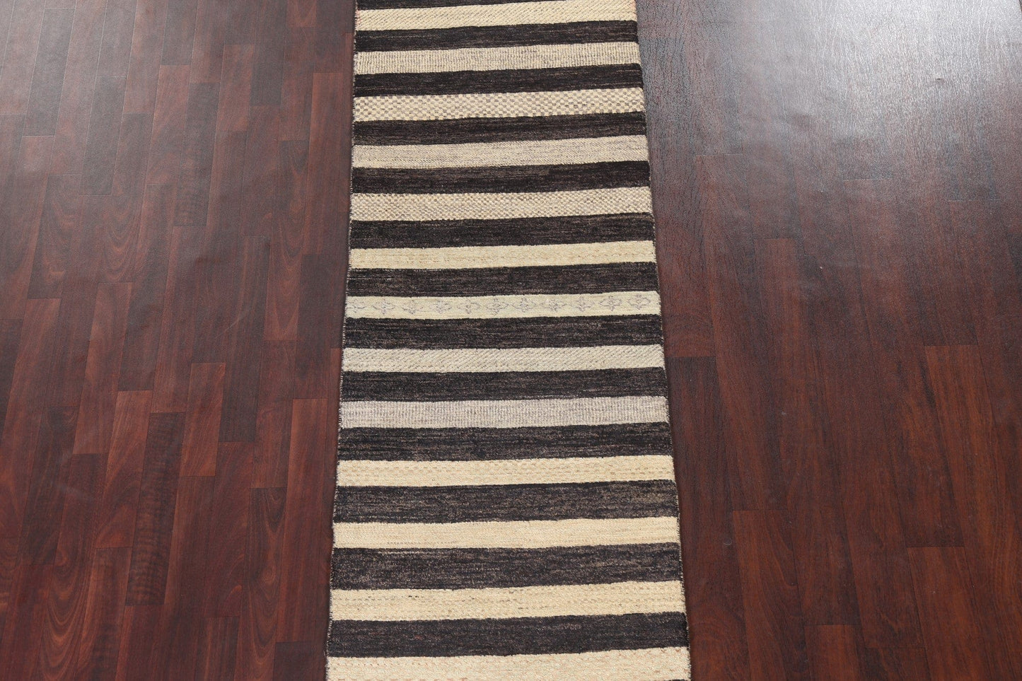 Striped Gabbeh Kashkoli Oriental Runner Rug 3x10