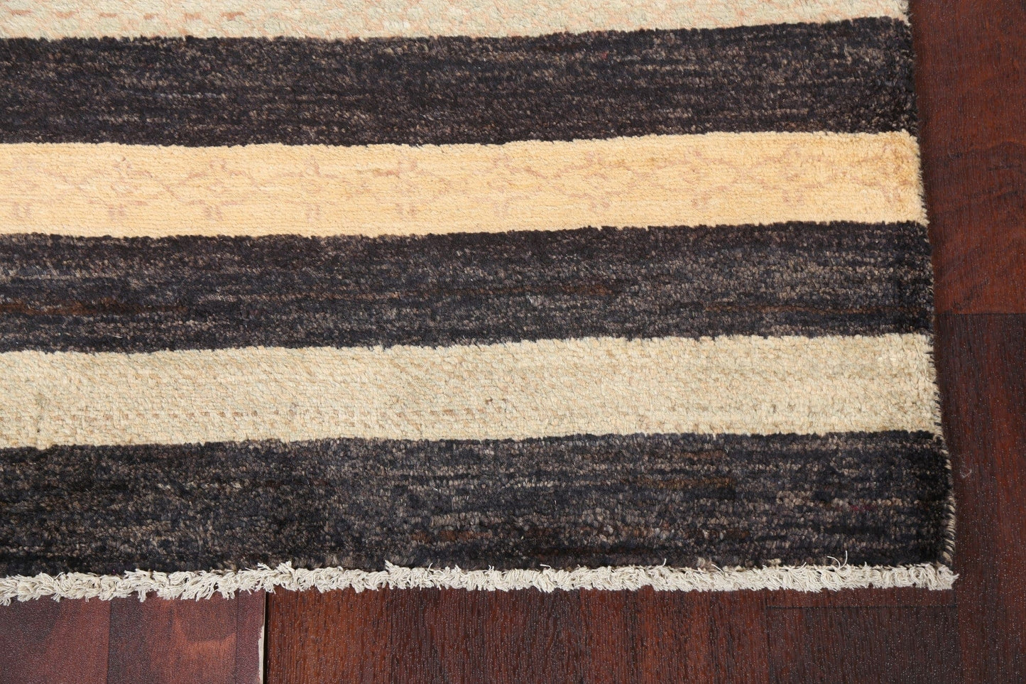 Striped Gabbeh Kashkoli Oriental Runner Rug 3x10