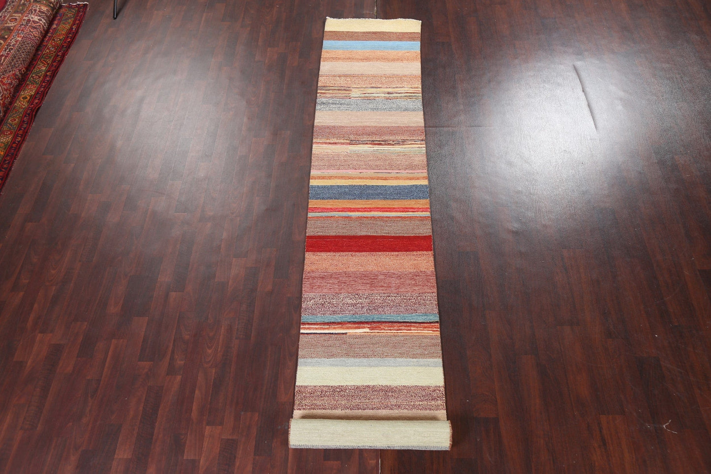 Striped Gabbeh Kashkoli Oriental Runner Rug 3x16