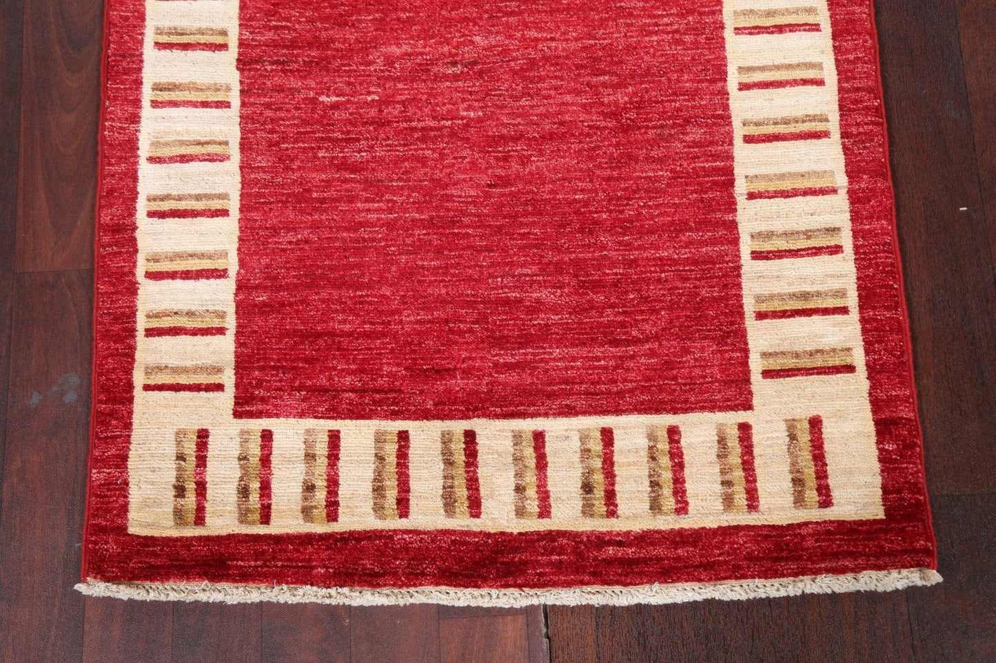 Handmade Red Gabbeh Kashkoli Oriental Runner Rug 3x8