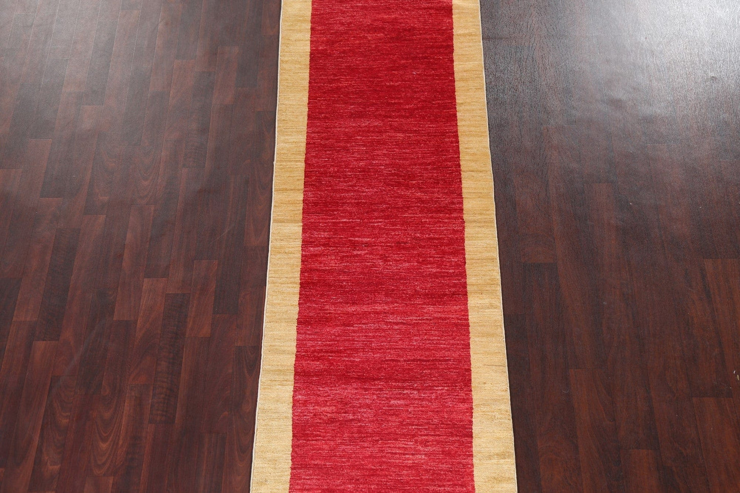 Red Gabbeh Kashkoli Oriental Runner Rug 3x10