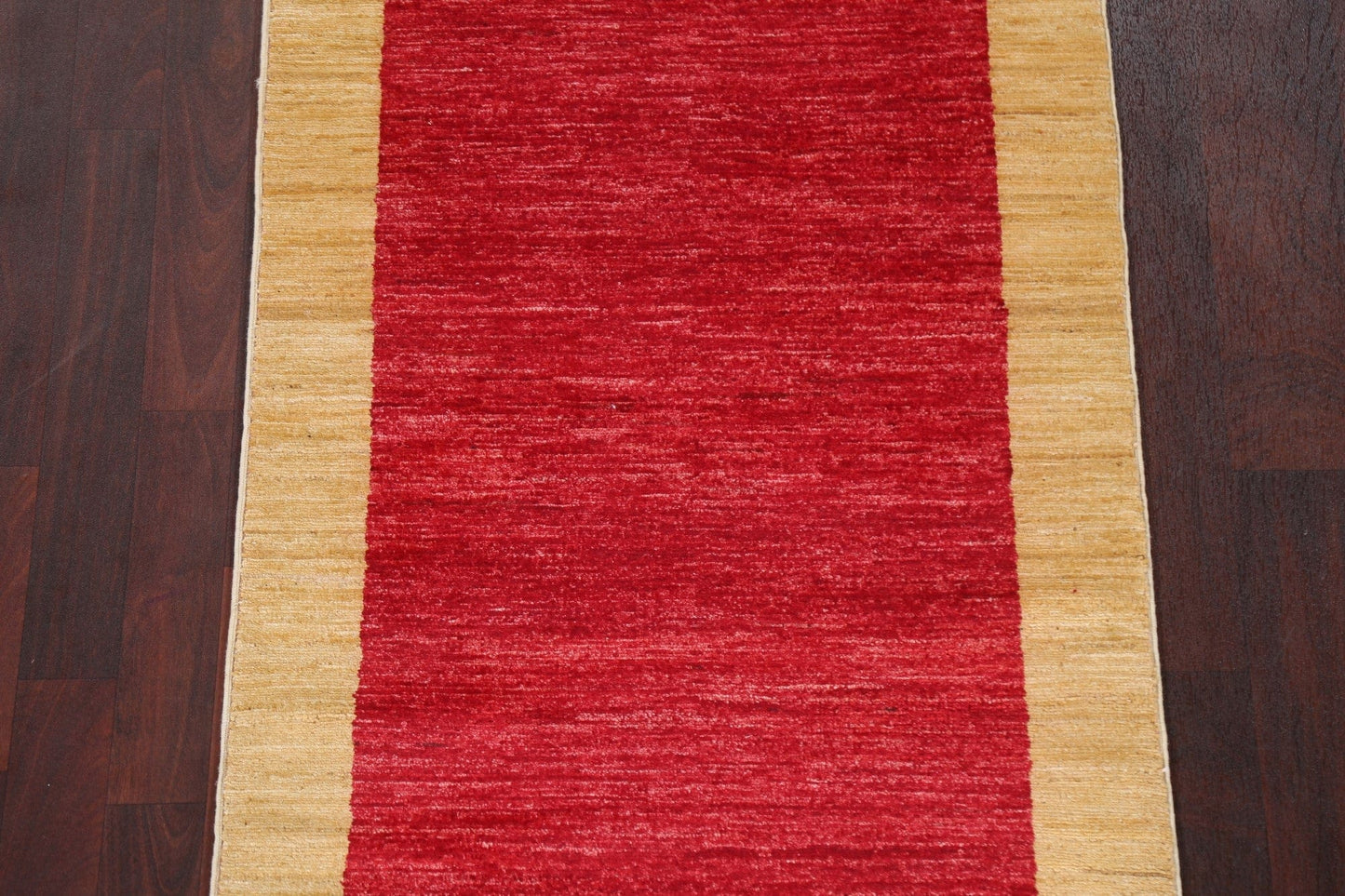 Red Gabbeh Kashkoli Oriental Runner Rug 3x10