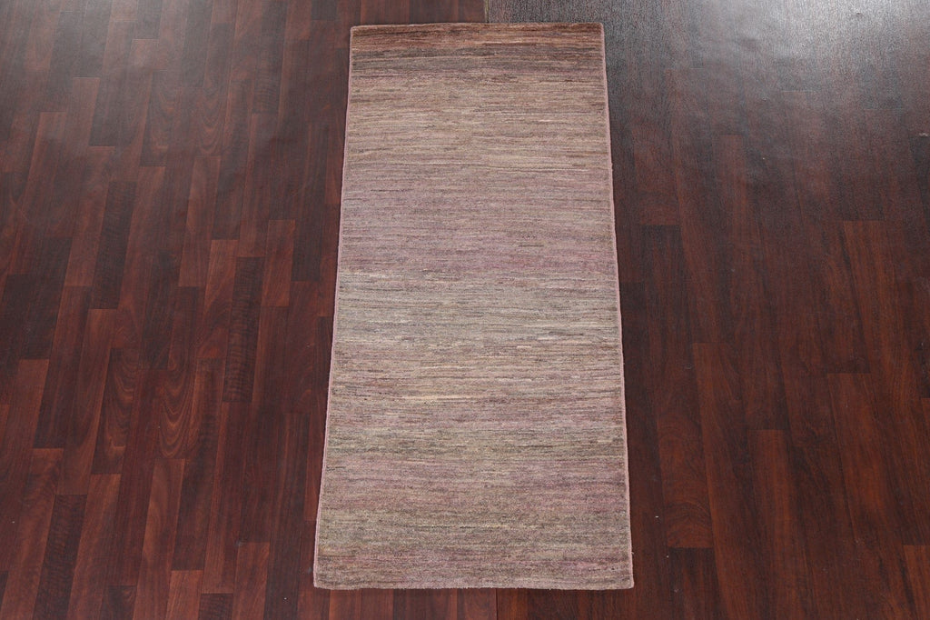 Modern Gabbeh Kashkoli Oriental Runner Rug 3x10