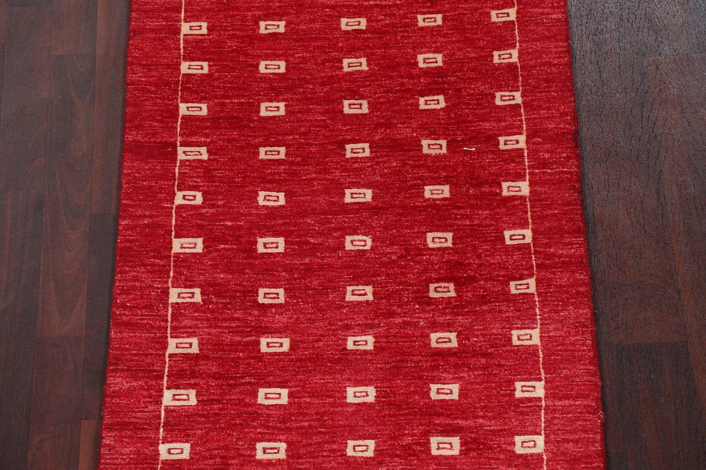 Red Wool Gabbeh Kashkoli Oriental Runner Rug 3x10