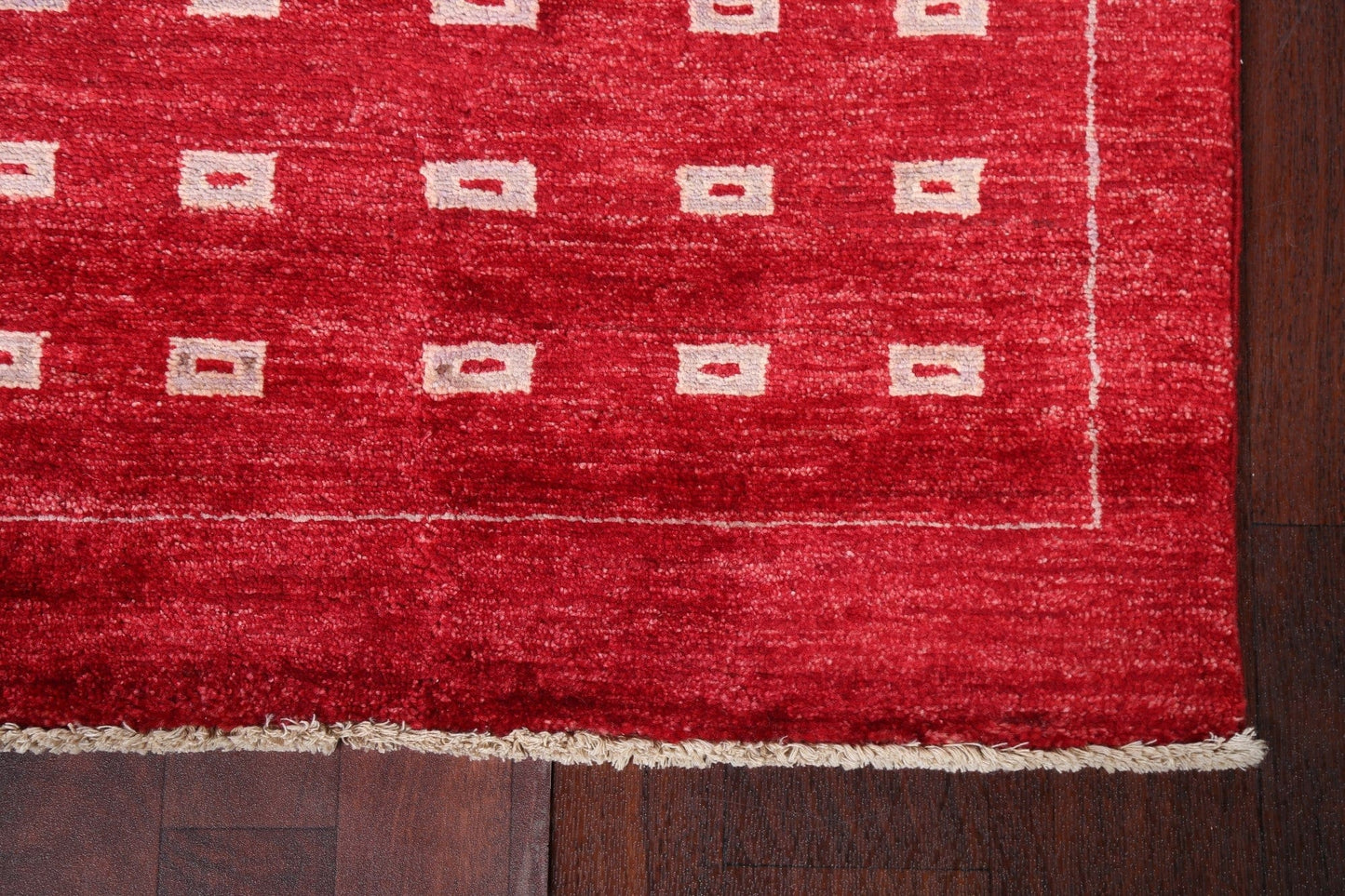 Red Wool Gabbeh Kashkoli Oriental Runner Rug 3x8