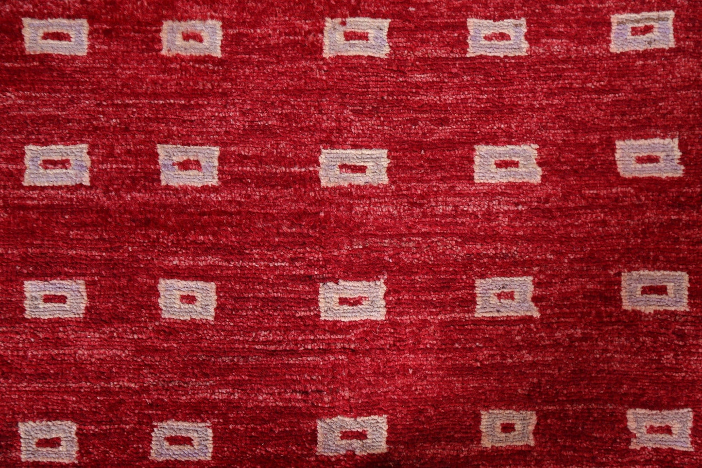 Red Wool Gabbeh Kashkoli Oriental Runner Rug 3x8