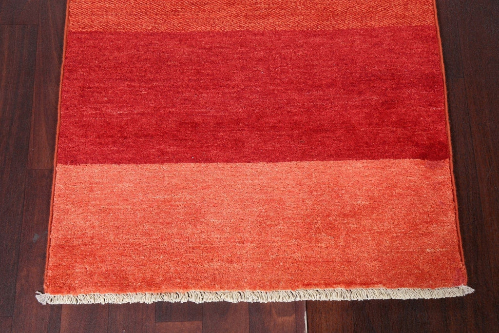 Modern Wool Gabbeh Kashkoli Oriental Runner Rug 3x10