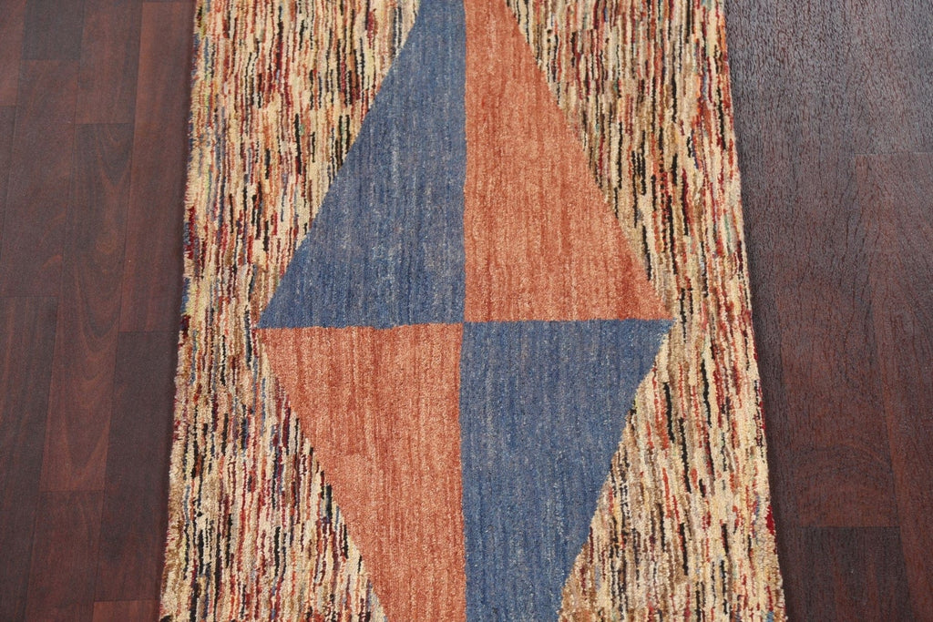 Handmade Gabbeh Kashkoli Oriental Runner Rug 3x10