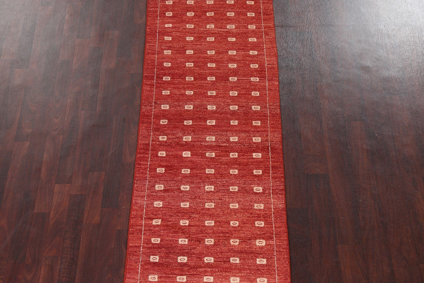 Red Gabbeh Kashkoli Oriental Runner Rug 3x10