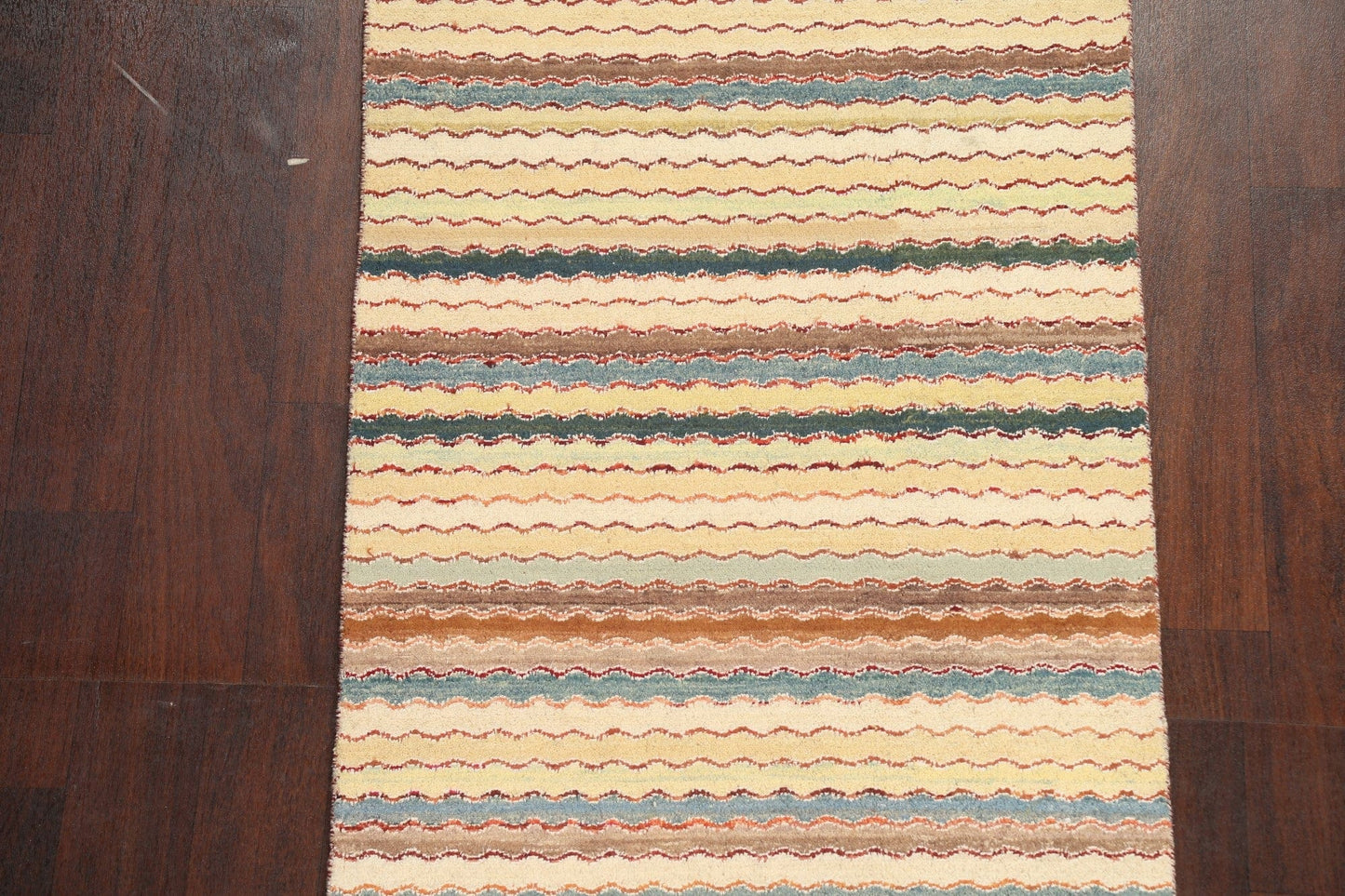 Contemporary Gabbeh Kashkoli Oriental Runner Rug 3x10