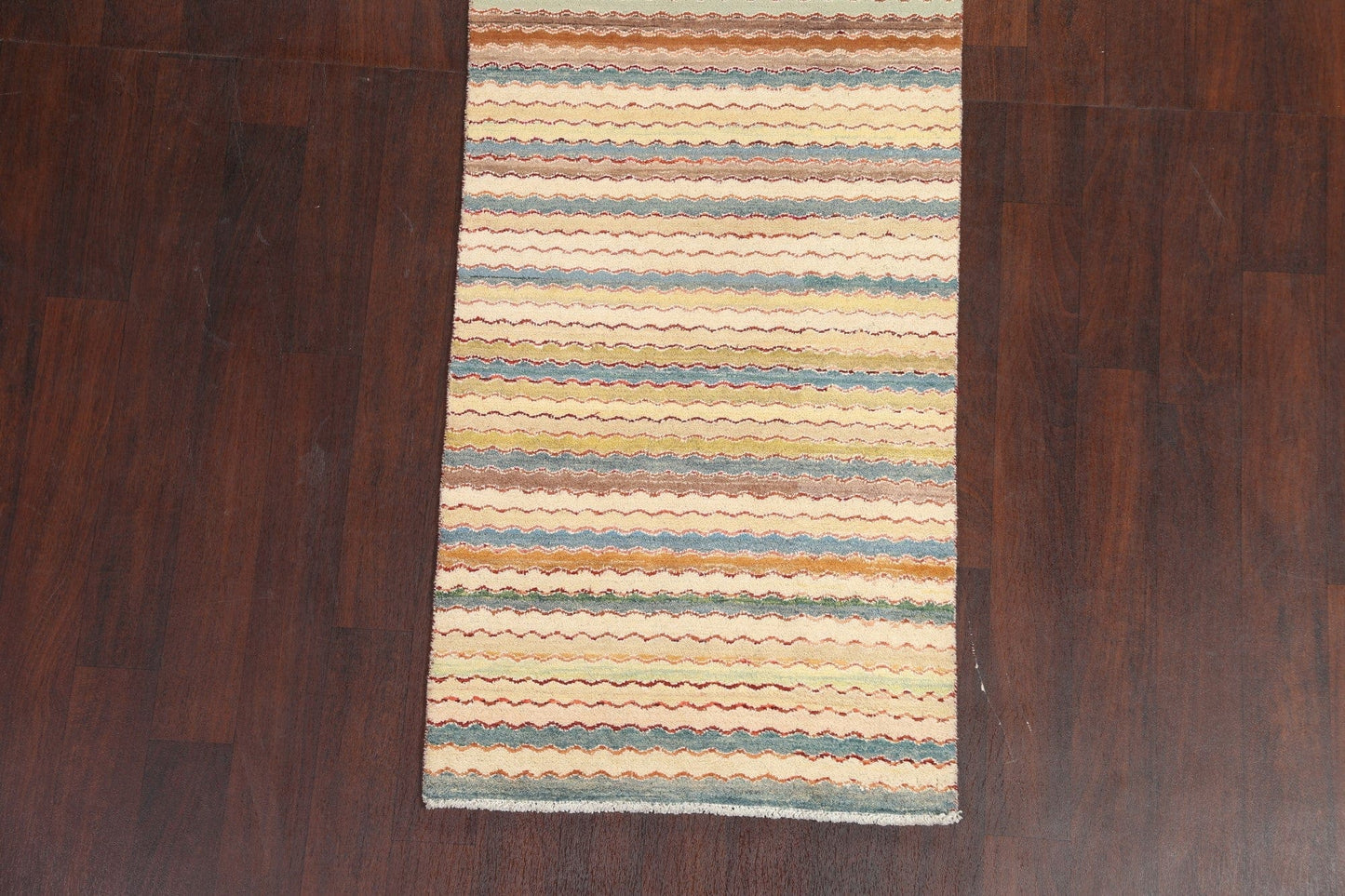 Contemporary Gabbeh Kashkoli Oriental Runner Rug 3x10