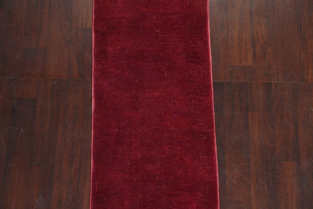 Over-Dyed Gabbeh Persian Runner Rug 2x9